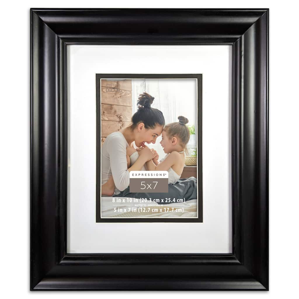 12 Pack Black Beveled 5 X 7 Frame With Double Mat Expressions By 12-pack-black-beveled-5-x-7-frame-with-double-mat-expressions-by